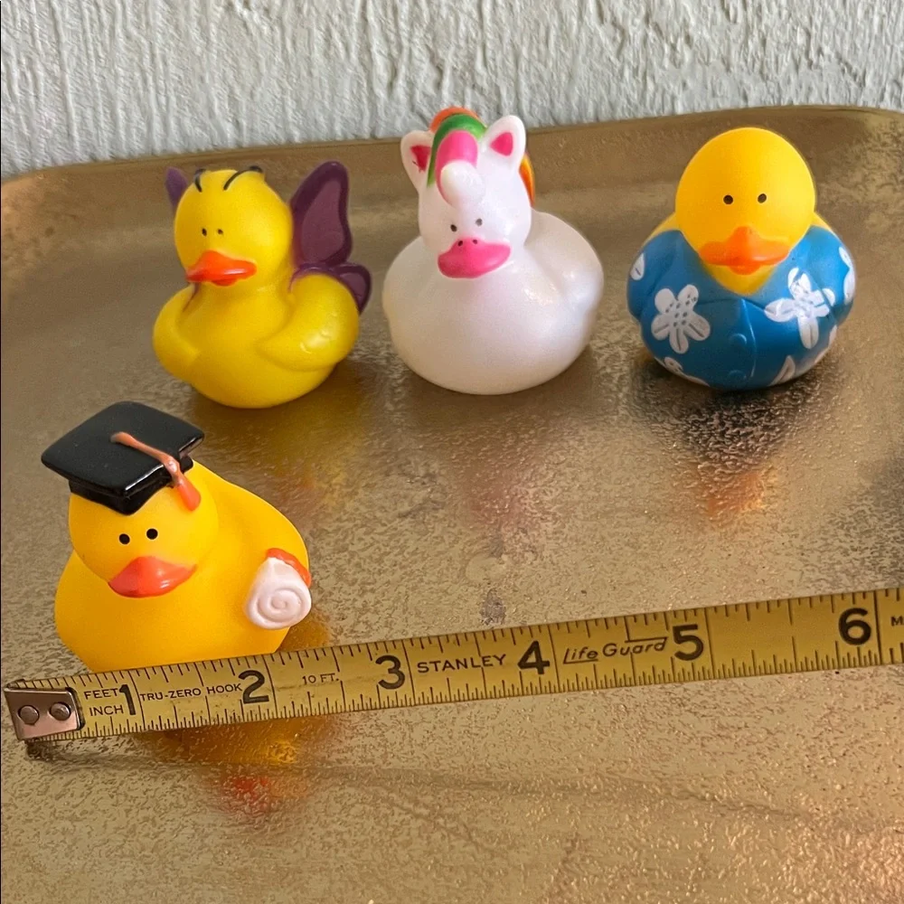 #1411: 5 Set of Colorful Rubber Ducks Collection